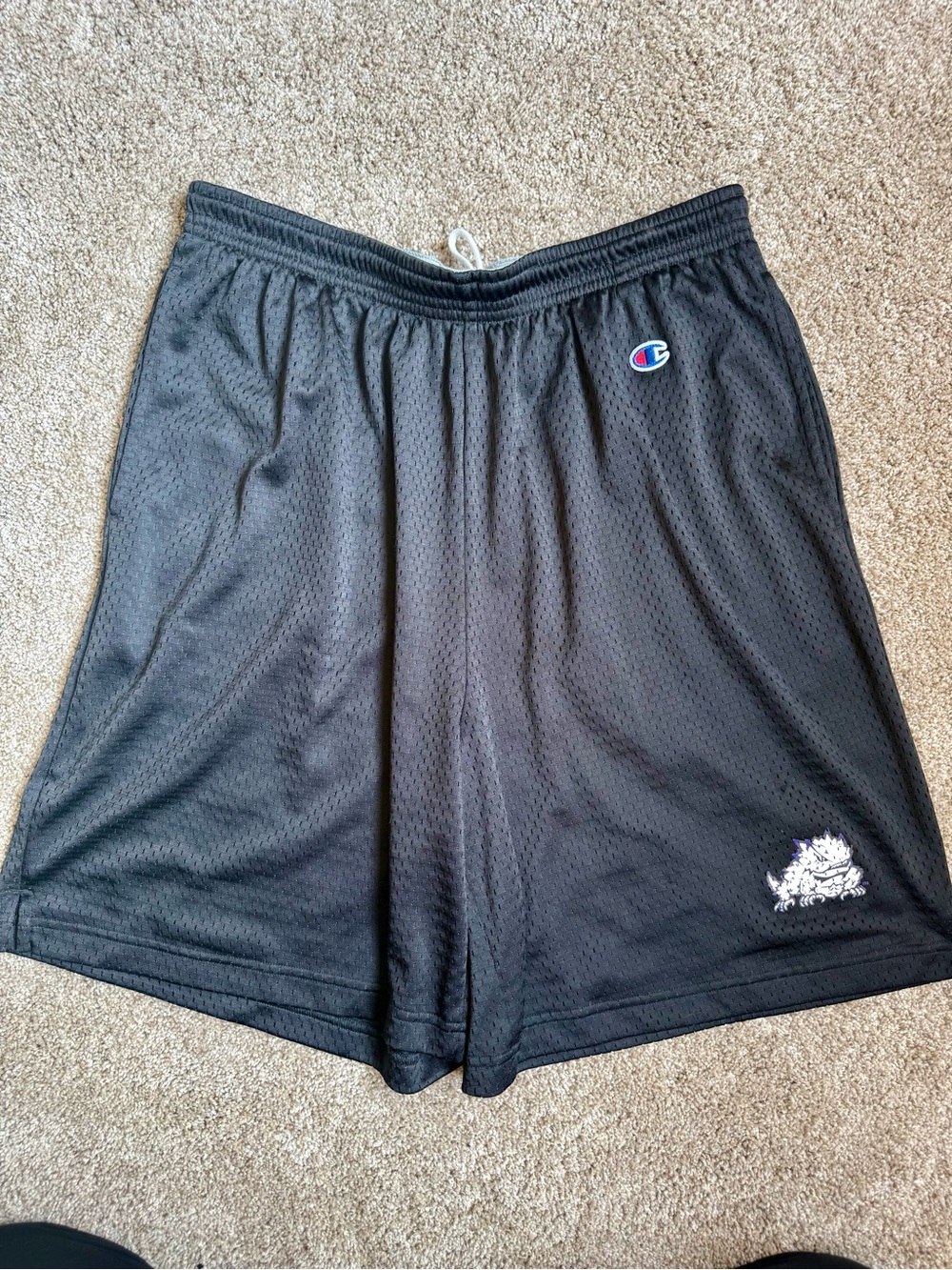 Champion Men’s Black Athletic TCU Basketball Mesh Shorts